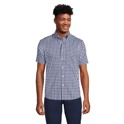 Lands' End Men's Short Sleeve Traditional Fit Comfort-First Shirt With Coolmax 4 Lands' End Men's Short Sleeve Traditional Fit Comfort-First Shirt With Coolmax - Image 4