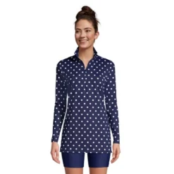 Lands' End Women's Quarter Zip Long Sleeve Tunic Rash Guard Cover-up UPF 50 Sun Protection -Lands' End Store GUEST 028203bf 5419 438c 85f4 633ab14d26be