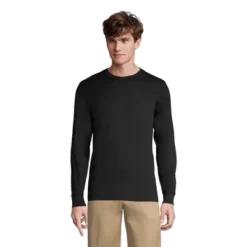 Lands' End School Uniform Men's Long Sleeve Essential T-shirt