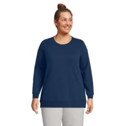 Lands' End Women's Serious Sweats Crewneck Long Sleeve Sweatshirt Tunic -Lands' End Store GUEST 03ffa5ff 7134 4e0e 850a f6248ac9758a
