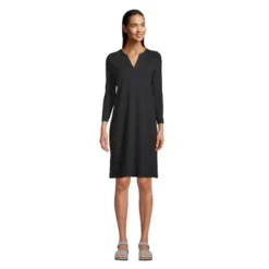 Lands' End Women's Cotton Jersey V-Neck 3/4 Sleeve Swim Cover-up Dress -Lands' End Store GUEST 0530df23 5554 4b91 bc5f 3939bc9c0dbb