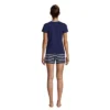 Lands' End Women's Knit Pajama Short Set Short Sleeve T-Shirt And Shorts