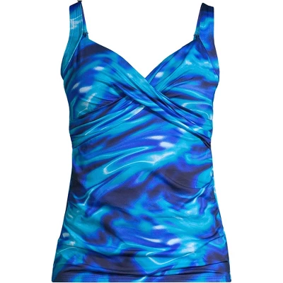 Lands' End Women's Wrap Underwire Tankini Top Swimsuit 10 Lands' End Women's Wrap Underwire Tankini Top Swimsuit - Image 10