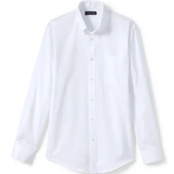 Lands' End School Uniform Men's Long Sleeve No Iron Pinpoint Dress Shirt -Lands' End Store GUEST 0777a8e0 4264 43fe 8f82 b6ea7be06369