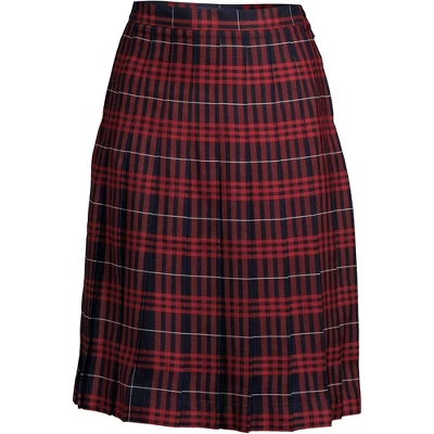 Lands' End Lands' End School Uniform Women's Plaid Pleated Skirt Below The Knee 6 Lands' End Lands' End School Uniform Women's Plaid Pleated Skirt Below The Knee - Image 6