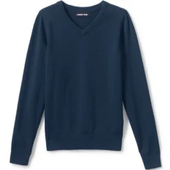 Lands' End School Uniform Boys Cotton Modal Fine Gauge V-neck Sweater -Lands' End Store GUEST 0b2f3efa c125 4e88 85c8 0d8c741c5755