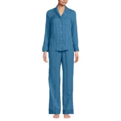 Lands' End Women's Shadow Stripe 2 Piece Pajama Set - Top And Pants -Lands' End Store GUEST 0b6a0bd5 b895 4661 81a5 3d431f06bd1a