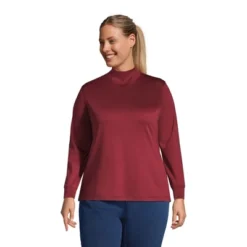 Lands' End Women's Long Sleeve Supima Mock Turtleneck -Lands' End Store GUEST 0cb53b55 c59a 441e aaab f6d1f084586f
