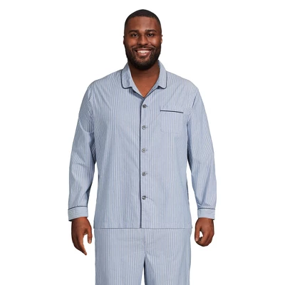 Lands' End Men's Poplin Pajama Shirt 5 Lands' End Men's Poplin Pajama Shirt - Image 5