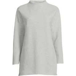Lands' End Women's Long Sleeve Textured Pique Funnel Neck Tunic -Lands' End Store GUEST 0d61d8e3 b570 4a79 aeb5 496fd65f595d