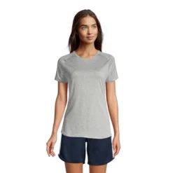 Lands' End School Uniform Women's Short Sleeve Active Gym T-shirt -Lands' End Store GUEST 0dd4b7ec a39e 4378 81f7 7a02da4d3368