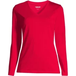 Lands' End Women's Tall Relaxed Supima Cotton Long Sleeve V-Neck T-Shirt -Lands' End Store GUEST 0f38eb05 16ba 454f 8e2f 1fafa7233f66 1