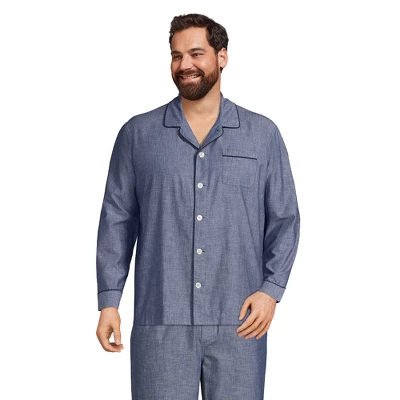 Lands' End Men's Poplin Pajama Shirt 7 Lands' End Men's Poplin Pajama Shirt - Image 7