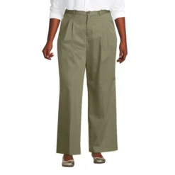 Lands' End Women's High Rise Crisp Poplin Chino Wide Leg Pants -Lands' End Store GUEST 11159893 3202 488d b707 097f83634789