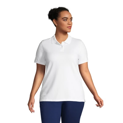 Lands' End Women's Mesh Cotton Short Sleeve Polo Shirt 5 Lands' End Women's Mesh Cotton Short Sleeve Polo Shirt - Image 5