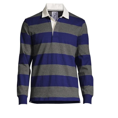 Lands' End Men's Long Sleeve Solid Rugby 1 Lands' End Men's Long Sleeve Solid Rugby