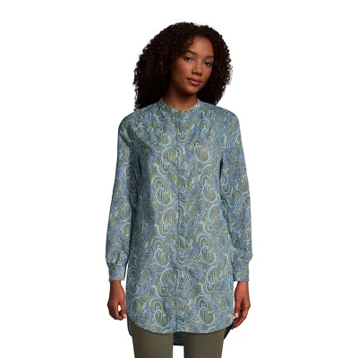 Lands' End Women's Cotton A-Line Long Sleeve Tunic Top 13 Lands' End Women's Cotton A-Line Long Sleeve Tunic Top - Image 13