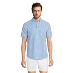 Lands' End Men's Traditional Fit Short Sleeve Seersucker Shirt 26 Lands' End Men's Traditional Fit Short Sleeve Seersucker Shirt -Lands' End Store GUEST 1343728c 8129 441b ab12 eaad15273c72