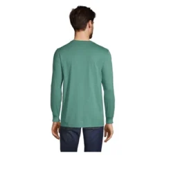 Lands' End Men's Super-T Long Sleeve Henley Shirt