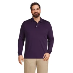 Lands' End Men's Long Sleeve Super Soft Supima Polo Shirt -Lands' End Store GUEST 1531adc7 51c7 4697 a050 30d8f9672bf0