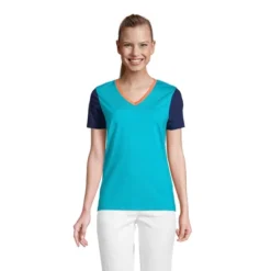 Lands' End Women's Tall Relaxed Supima Cotton Short Sleeve V-Neck T-Shirt -Lands' End Store GUEST 1570b8fa 7966 49d6 b42e 600eddc49243