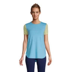 Lands' End Women's Moisture Wicking UPF Sun Short Sleeve Curved Hem Tunic Top-Print -Lands' End Store GUEST 15bd177e 46d7 475c a092 bec77535351f