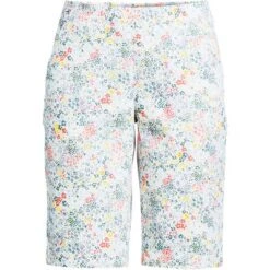 Lands' End Women's Plus Size Mid Rise Elastic Waist Pull On 12" Knockabout Chino Bermuda Shorts -Lands' End Store GUEST 1650956c f279 498e b603 375a49a9abc9