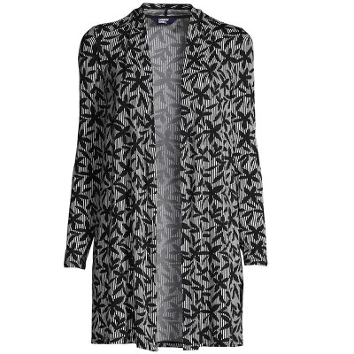 Lands' End Women's Lightweight Jersey Knit Long Cardigan 4 Lands' End Women's Lightweight Jersey Knit Long Cardigan - Image 4