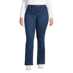 Lands' End Women's Recover High Rise Bootcut Blue Jeans -Lands' End Store GUEST 16e4b4d1 2a5d 4952 b100 8c67977288f3
