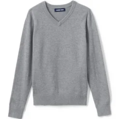 Lands' End School Uniform Boys Cotton Modal Fine Gauge V-neck Sweater -Lands' End Store GUEST 1772f532 6c56 45aa 9ea6 7a0ccbf778a0