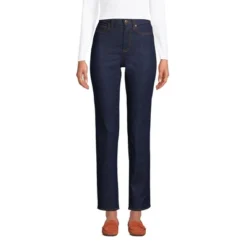 Lands' End Women's Recover High Rise Straight Leg Ankle Blue Jeans 5 Lands' End Women's Recover High Rise Straight Leg Ankle Blue Jeans -Lands' End Store GUEST 17a18dc0 9017 4d70 91fe f3a245548a88 1