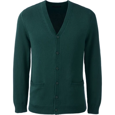 Lands' End School Uniform Men's Cotton Modal Button Front Cardigan Sweater 2 Lands' End School Uniform Men's Cotton Modal Button Front Cardigan Sweater - Image 2