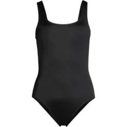 Lands' End Women's Chlorine Resistant Scoop Neck High Leg Soft Cup Tugless Sporty One Piece Swimsuit -Lands' End Store GUEST 17c3f726 96ef 4dc6 83bf 31c1a2583f6a