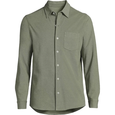 Lands' End Men's Long Sleeve Texture Knit Button Down 2 Lands' End Men's Long Sleeve Texture Knit Button Down - Image 2