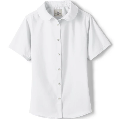 Lands' End School Uniform Girls Short Sleeve Peter Pan Collar Broadcloth Shirt 4 Lands' End School Uniform Girls Short Sleeve Peter Pan Collar Broadcloth Shirt - Image 4