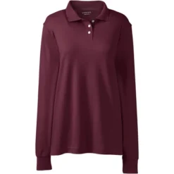 Lands' End School Uniform Women's Long Sleeve Interlock Polo Shirt -Lands' End Store GUEST 19cbae2c 196b 4e82 bc23 058fb09cf440