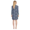 Lands' End Women's Cozy Gown Sleep Set - Shirt Gown And Mask