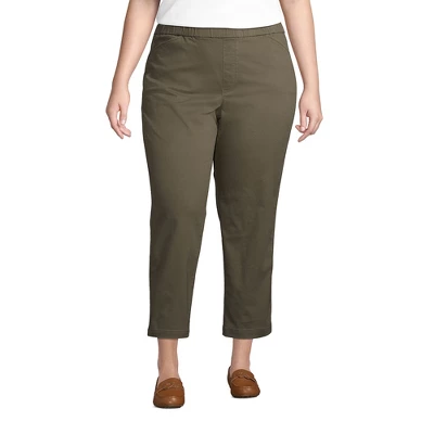 Lands' End Women's Mid Rise Pull On Chino Crop Pants 7 Lands' End Women's Mid Rise Pull On Chino Crop Pants - Image 7