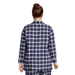 Lands' End Women's Long Sleeve Print Flannel Pajama Top