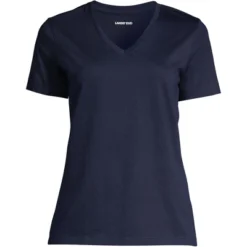 Lands' End Women's Tall Relaxed Supima Cotton Short Sleeve V-Neck T-Shirt -Lands' End Store GUEST 1aa02804 3d07 4b3a b94a 7d764f16a8d4 1