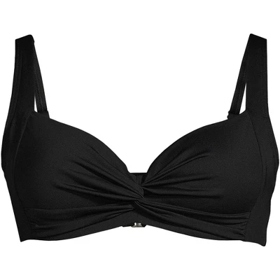 Lands' End Women's Twist Front Underwire Bikini Top Swimsuit Adjustable Straps 3 Lands' End Women's Twist Front Underwire Bikini Top Swimsuit Adjustable Straps - Image 3