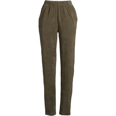 Lands' End Women's Tall Sport Knit Corduroy Elastic Waist Pants High Rise 6 Lands' End Women's Tall Sport Knit Corduroy Elastic Waist Pants High Rise - Image 6