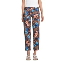 Lands' End Women's Starfish Mid Rise Elastic Waist Pull On Crop Pants -Lands' End Store GUEST 1c96c950 60dc 4952 ac5e ae96a02c0902