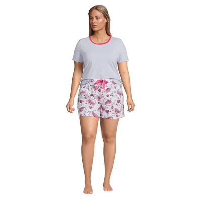 Lands' End Women's Knit Pajama Short Set Short Sleeve T-Shirt And Shorts 9 Lands' End Women's Knit Pajama Short Set Short Sleeve T-Shirt And Shorts - Image 9