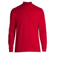 Lands' End Men's Super-T Mock Turtleneck