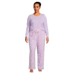 Lands' End Women's Knit Pajama Set Long Sleeve T-Shirt And Pants -Lands' End Store GUEST 1d3e20ce 5ad3 4885 9a56 c74b51108023