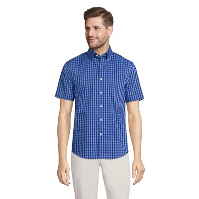 Lands' End Men's Short Sleeve Traditional Fit Comfort-First Shirt With Coolmax 3 Lands' End Men's Short Sleeve Traditional Fit Comfort-First Shirt With Coolmax - Image 3