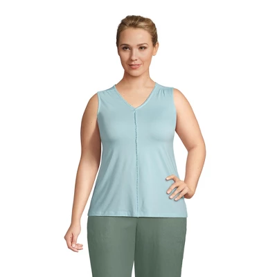 Lands' End Women's Light Weight Trimmed Tank Top 7 Lands' End Women's Light Weight Trimmed Tank Top - Image 7