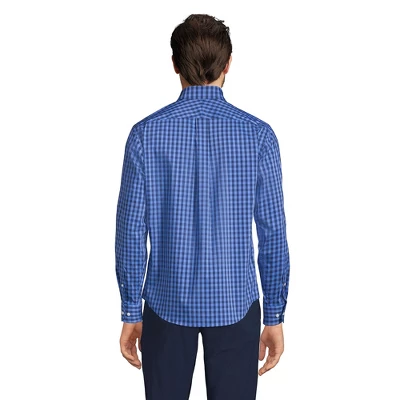 Lands' End Men's Traditional Fit Comfort-First Shirt With Coolmax Printed 1 Lands' End Men's Traditional Fit Comfort-First Shirt With Coolmax Printed