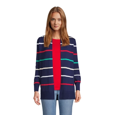 Lands' End Women's Cotton Open Long Cardigan Sweater 12 Lands' End Women's Cotton Open Long Cardigan Sweater - Image 12